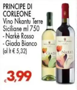 Despar Principe di Corleone Vino Nkantu Terre Siciliane offerta
