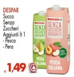 Despar Despar succo senza zuccheri aggiunti pesca pera offerta