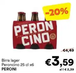 Unes Birra lager Peroncino offerta