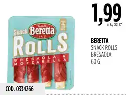 Carico Cash & Carry Beretta snack rolls bresaola offerta
