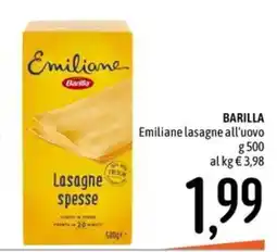 Emisfero Barilla Emiliane lasagne all'uovo offerta