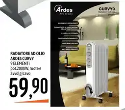 Emisfero Radiatore ad olio Ardes Curvy offerta