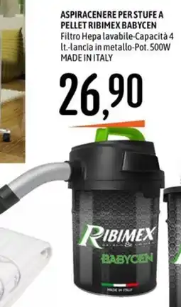 Emisfero Aspiracenere per stufe a pellet Ribimex Babycen offerta
