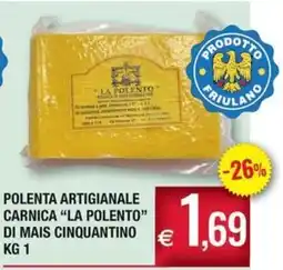 Palmarket Polenta artigianale carnica "La Polento" di mais cinquantino offerta
