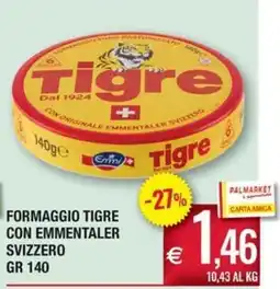 Palmarket Formaggio Tigre con Emmentaler Svizzero offerta