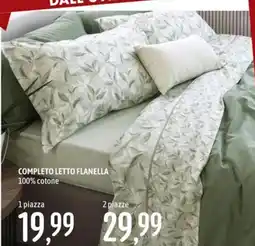 Emisfero Completo letto flanella 100% cotone offerta