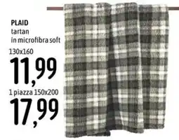 Emisfero Plaid tartan in microfibra soft offerta