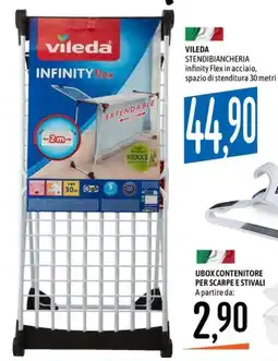 Emisfero Vileda stendibiancheria infinity flex in acciaio offerta