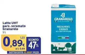 Latte UHT parz. scremato Granarolo
