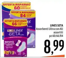 Emisfero Lines Seta Assorbenti Ultra con Ali offerta