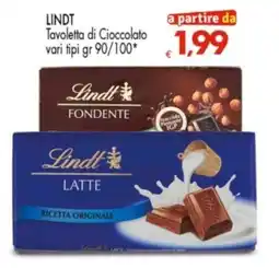 Despar Lindt Tavoletta di Cioccolato offerta