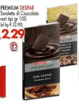 Despar Tavoletta di Cioccolato Despar Premium offerta