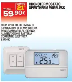 Bricofer Cronotermostato Opentherm Wireless offerta