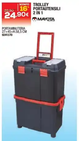 Bricofer Trolley porta utensili 2 in 1 Mayota offerta