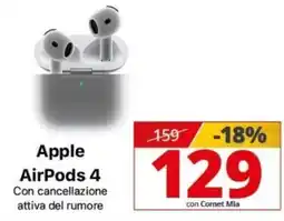 Comet Apple AirPods 4 offerta
