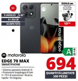 Comet motorola edge 70 max smartphone offerta