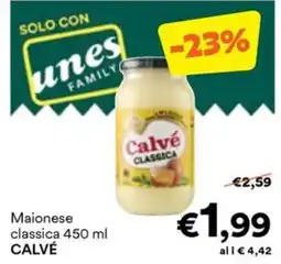 Unes Maionese classica CALVÉ offerta
