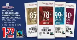 Panorama Tavoletta di cioccolato fondente extra Tesori dell'Arca offerta