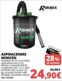 Brico Io Aspiracenere Minicen Ribimex offerta