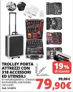 Brico Io Trolley porta attrezzi con 318 accessori ed utensili offerta