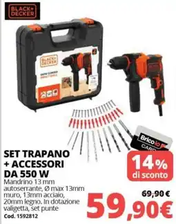 Brico Io Set trapano Black+Decker offerta