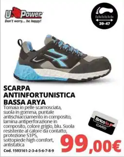 Brico Io Scarpa antinfortunistica bassa Arya offerta