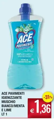 Palmarket Ace pavimenti igienizzante muschio bianco/menta e lime offerta