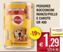 Palmarket Pedigree bocconcini manzo/pollo e carote offerta