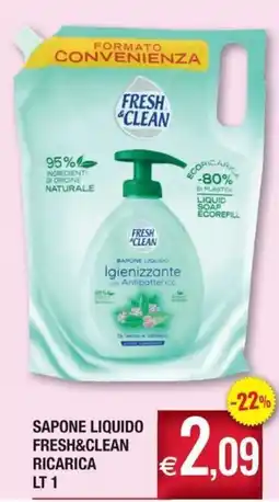 Palmarket Sapone liquido Fresh&Clean ricarica offerta