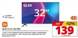Comet Xiaomi QLED TV 32" A32 Pro offerta