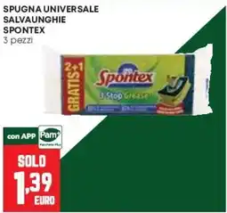 Pam Spugna universale salvaunghie spontex offerta