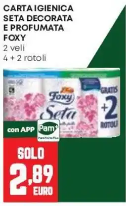 Pam Carta igienica seta decorata e profumata Foxy offerta