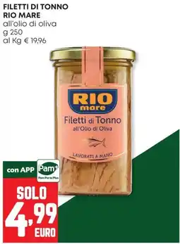 Pam Filetti di Tonno Rio Mare offerta