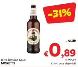 Unes Birra Baffone MORETTI offerta