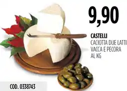 Carico Cash & Carry Castelli Caciotta Due Latti Vacca e Pecora offerta