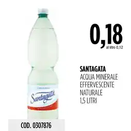 Carico Cash & Carry Acqua minerale effervescente naturale Santagata offerta