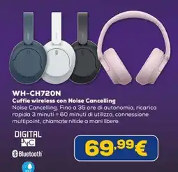 Euronics Sony Cuffie wireless con Noise Cancelling offerta