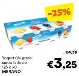 Unes Yogurt 0% grassi senza lattosio MERANO offerta
