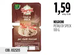 Carico Cash & Carry Negroni petali di speck offerta