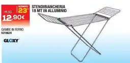 Bricofer Stendibiancheria 18 mt in alluminio Gloxy offerta