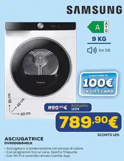 Euronics Samsung Asciugatrice offerta