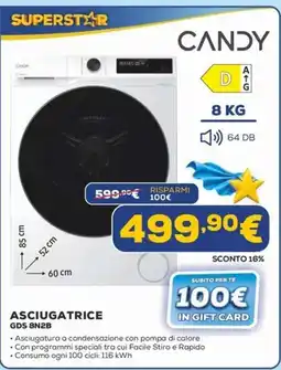 Euronics Asciugatrice Candy offerta