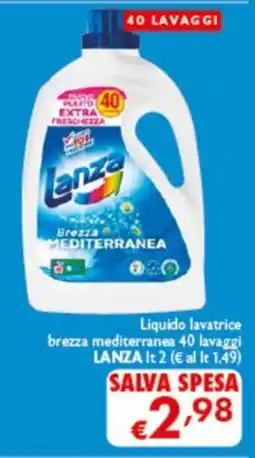 Spak Supermercati Lanza Liquido lavatrice brezza mediterranea offerta