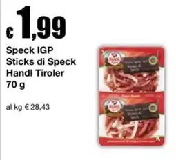 Sì con te Market Speck IGP Sticks di Speck Handli Tiroler offerta
