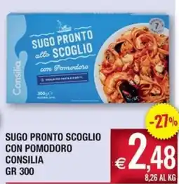 Palmarket Sugo pronto scoglio con pomodoro Consilia offerta