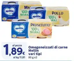 Sigma Omogeneizzati di carne Mellin offerta