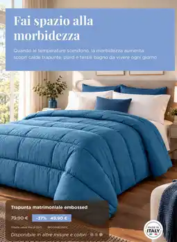 Kasanova Trapunta matrimoniale embossed offerta
