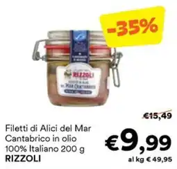 Unes Filetti di Alici del Mar Cantabrico in olio RIZZOLI offerta