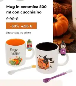 Kasanova Mug in ceramica con cucchiaino offerta