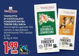 Panorama Tavoletta di cioccolato fondente extra Tesori dell'Arca offerta